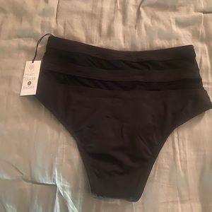 Medium black high waisted bathing suit bottoms new with tags from target